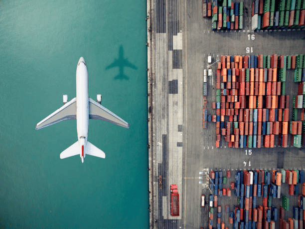 International shipping via air, land, and sea
