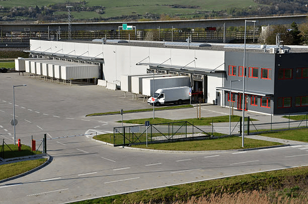 Logistics park in daylight
